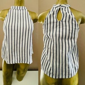 ONE CLOTHING Los Angeles Striped Sleeveless TOP Size Medium